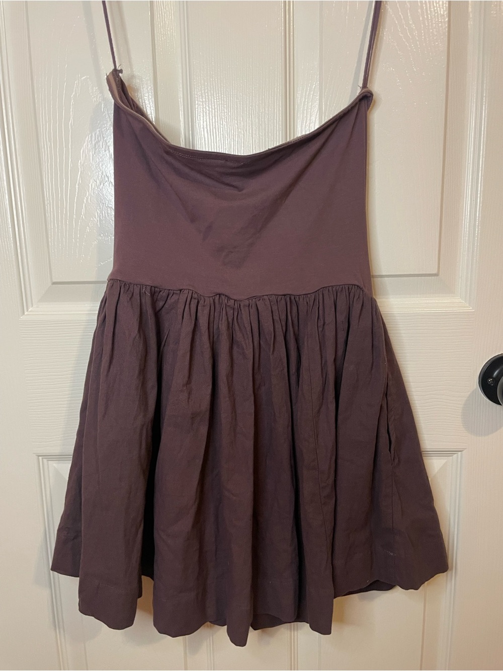 Free People Onda Drop Waist Tube Mini Dress in Brown Size XS - Picture 8 of 9